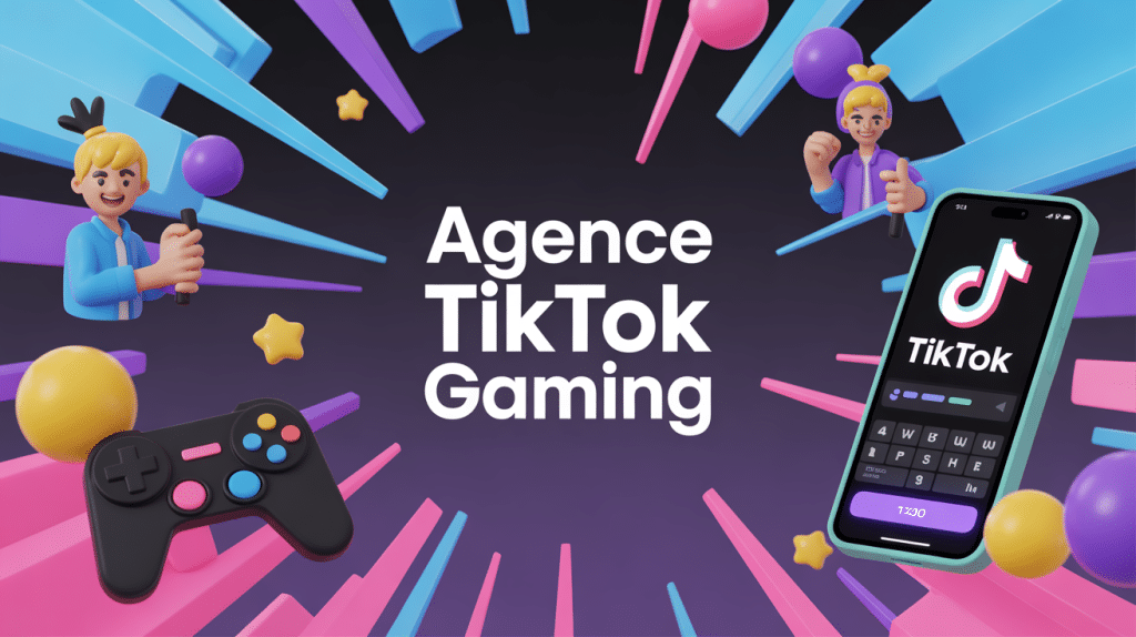 illustration agence tiktok gaming gaming réseaux sociaux