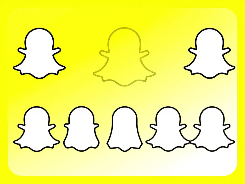 ancien logo Snap premiers designs fantôme