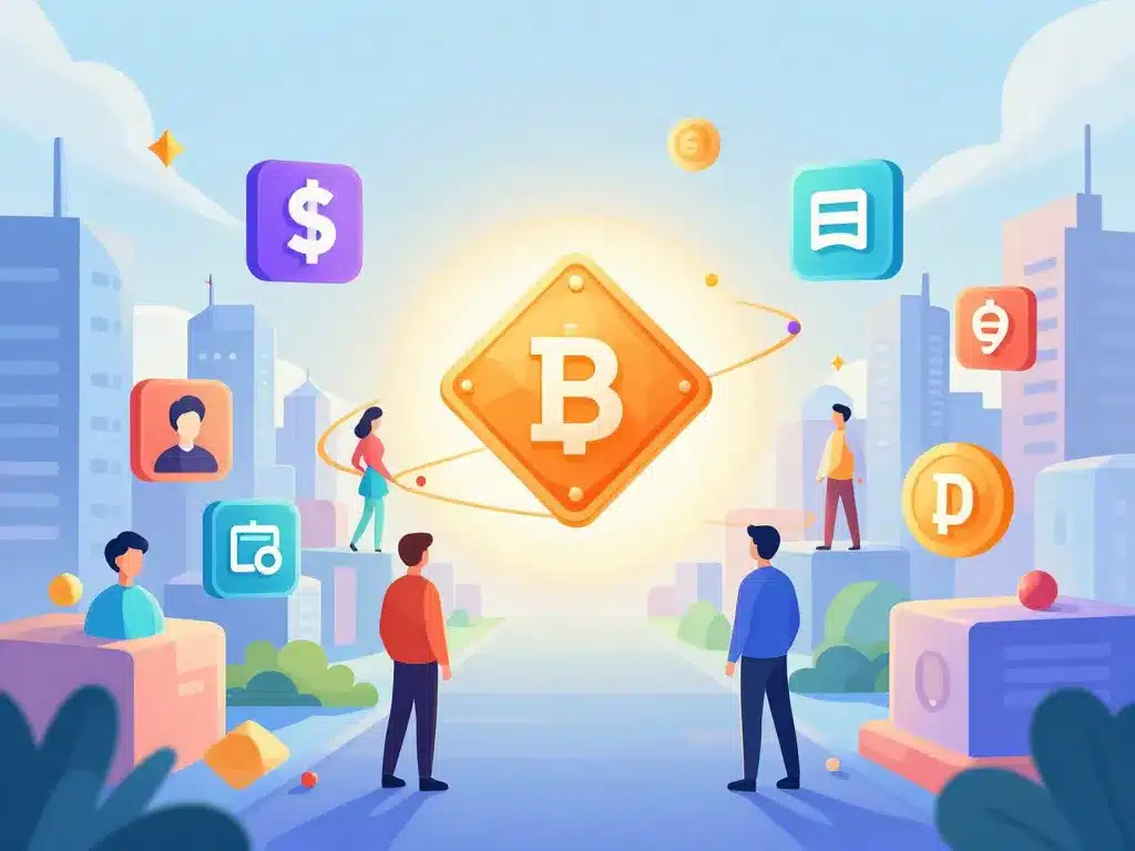 Illustration ecosysteme Aptos dapps defi nft