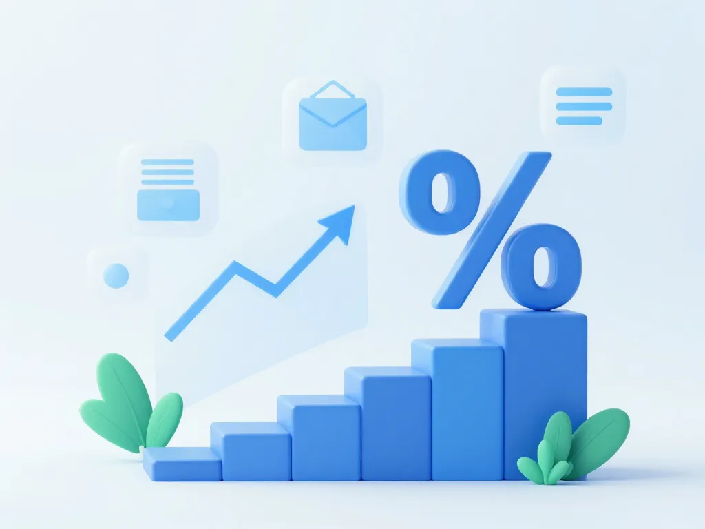 calcul du taux de croissance symbole pourcentage escalier