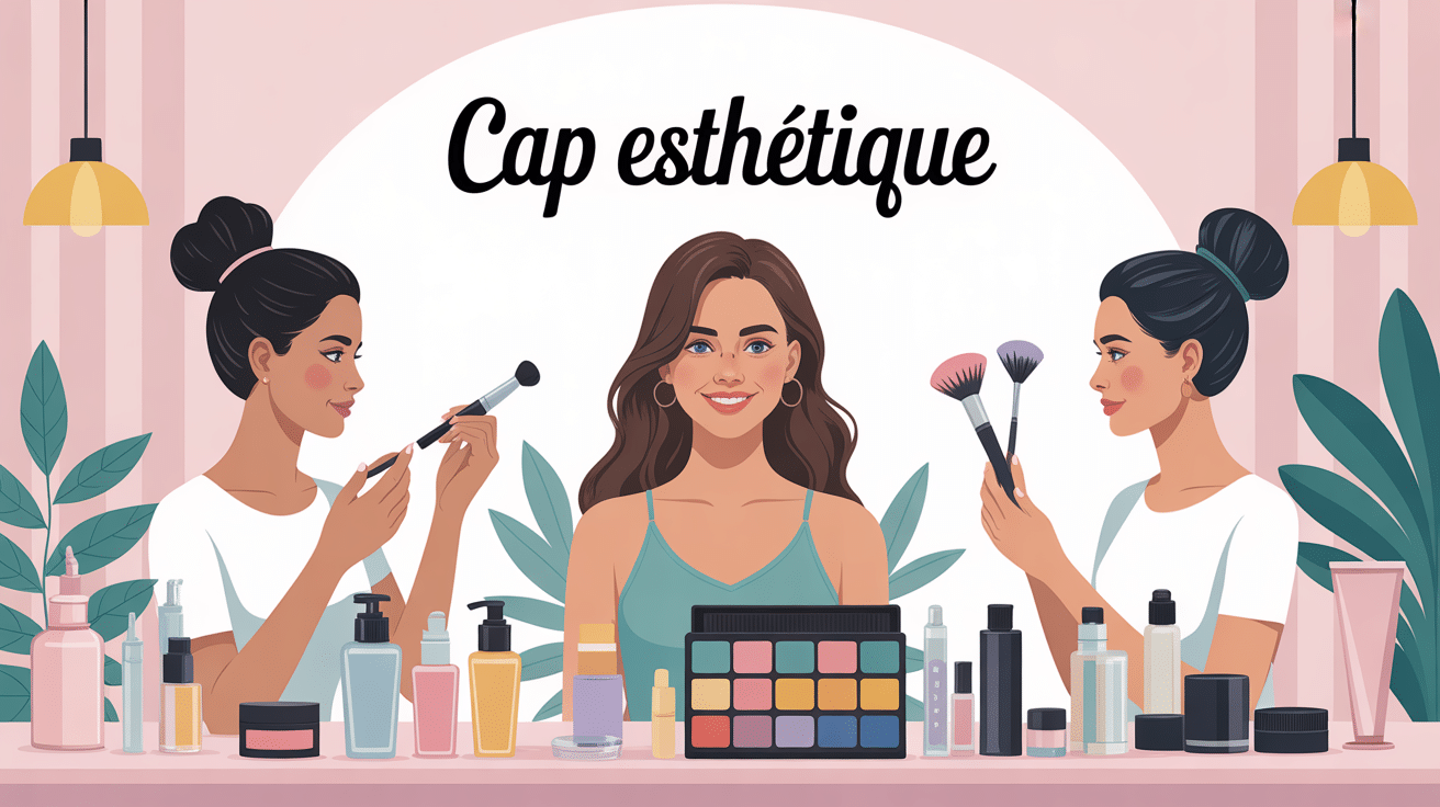 Illustration CAP Esthetique univers outils beauté