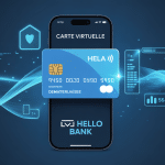 carte virtuelle hello bank illustration sécurité en ligne