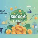 illustration vectorielle combien rapporte 300 000 euros placés par mois