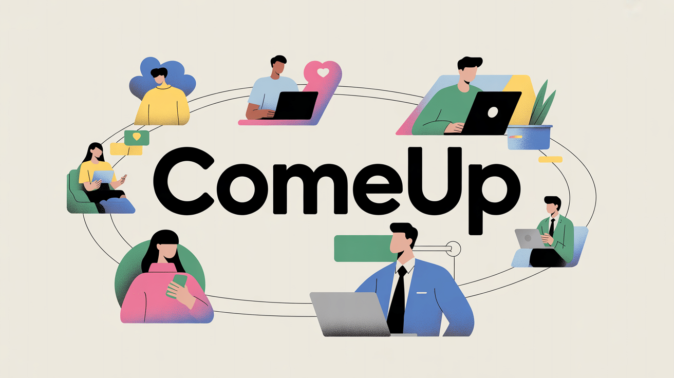 Illustration Comeup marketplace de services freelances