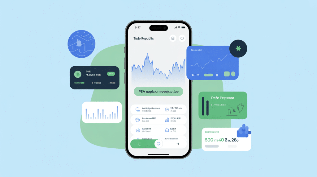 comment ouvrir un pea trade republic application smartphone graphique