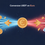 illustration conversion usdt en euro moderne