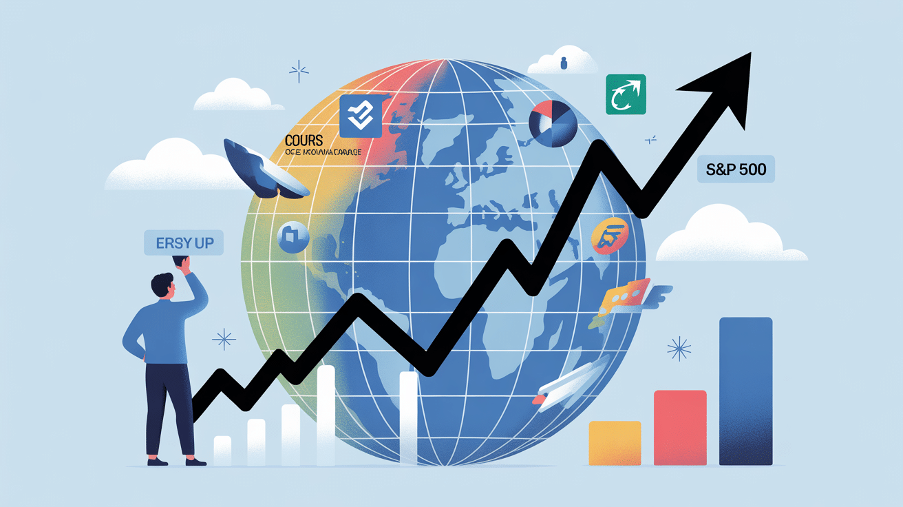 illustration cours bnp paribas easy s&p 500 et investissement accessible
