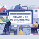 creation site internet agence limitless.com illustration vectorielle moderne