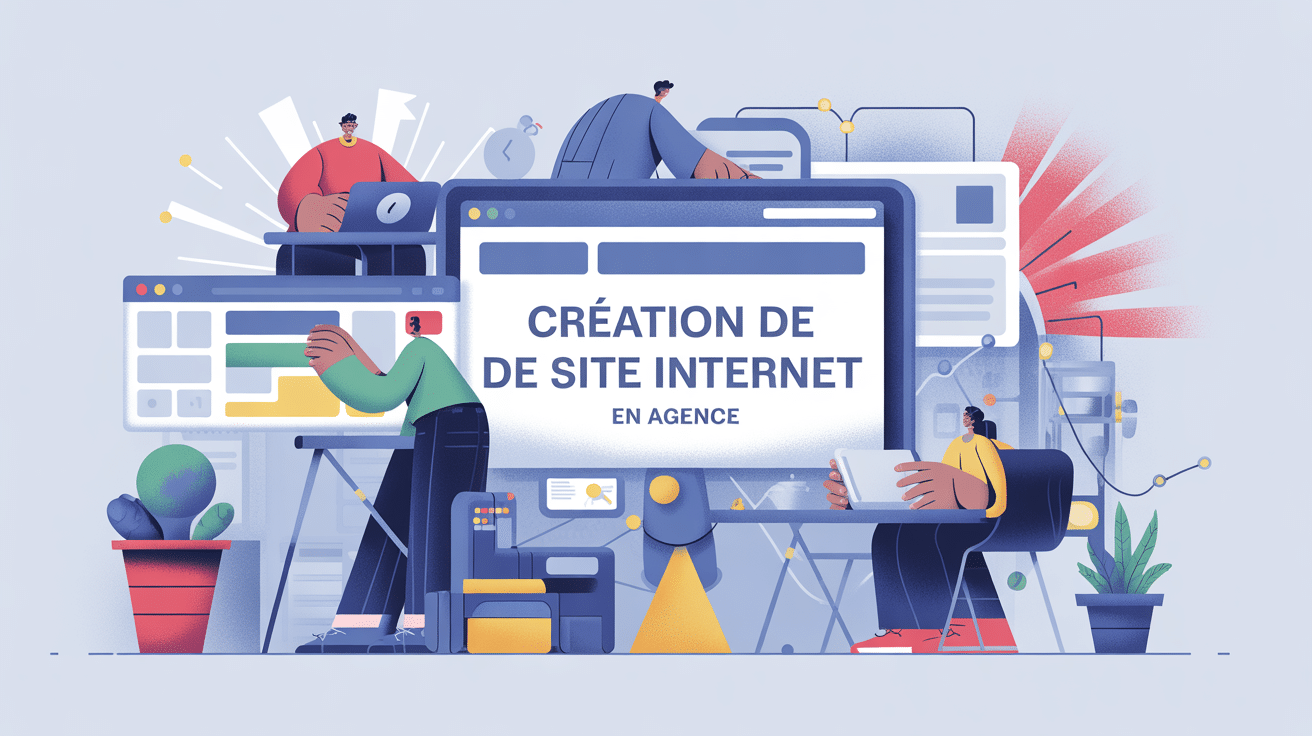 creation site internet agence limitless.com illustration vectorielle moderne