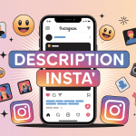 description insta illustration smartphone et réseaux sociaux