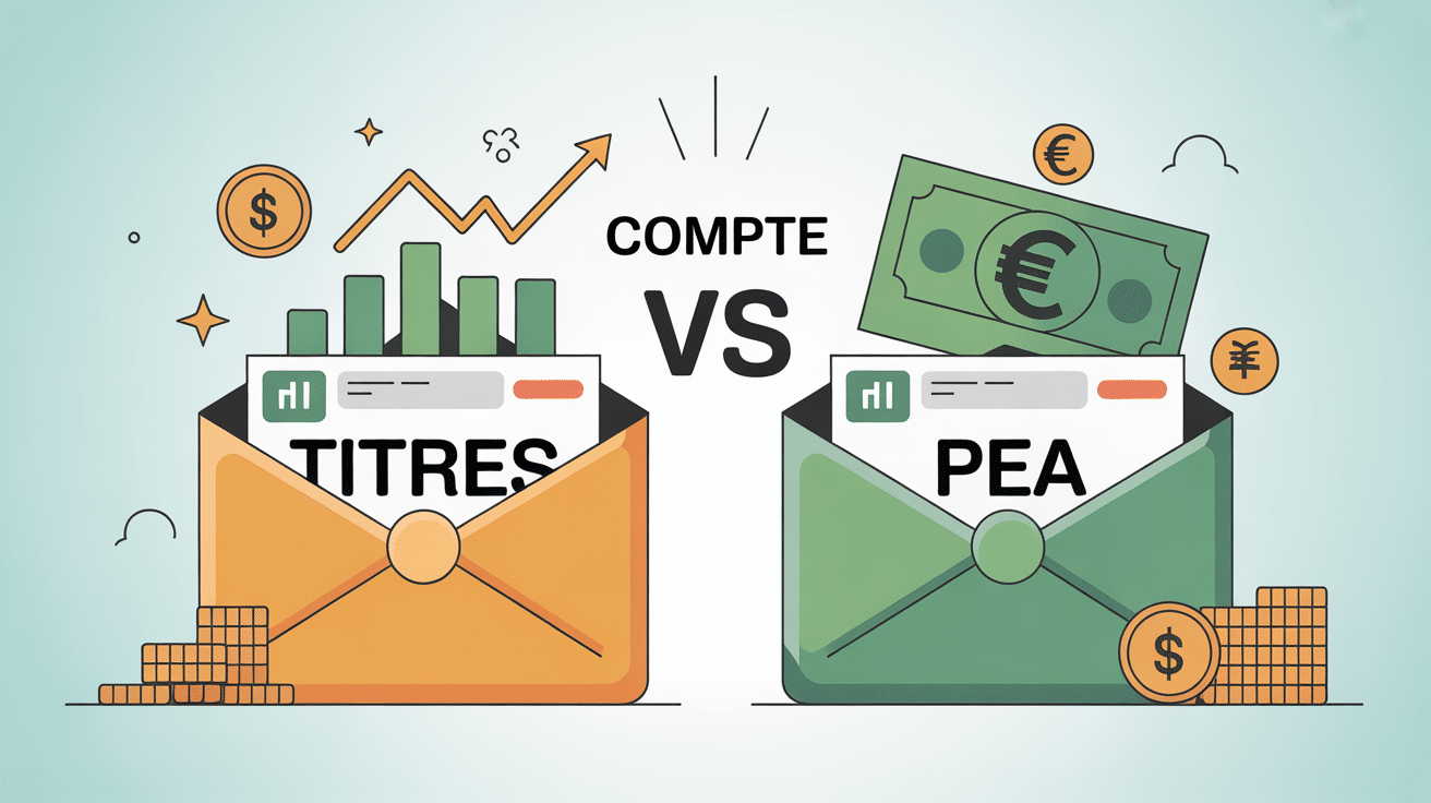 Différence compte titre et PEA illustration choix support bourse