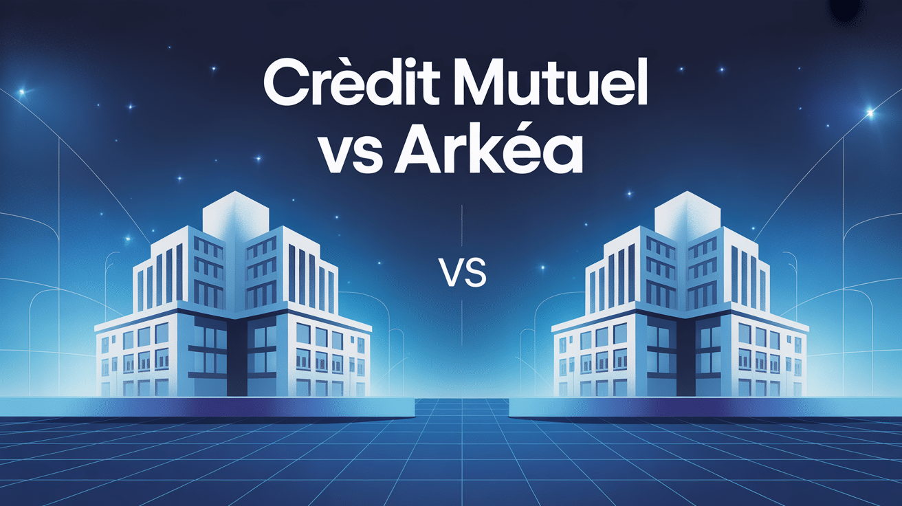 Différence entre Crédit Mutuel et Crédit Mutuel Arkéa illustration vectorielle moderne