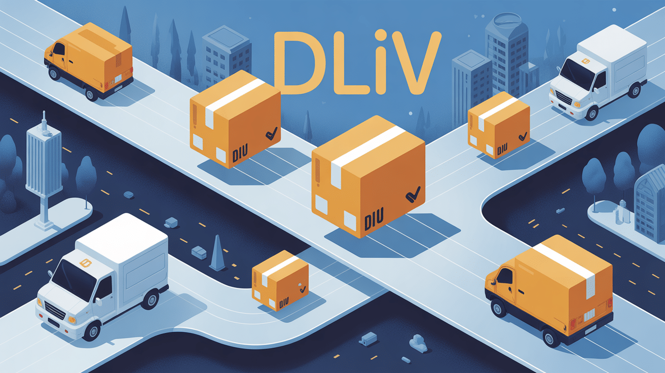 illustration dliv livraison moderne connectée