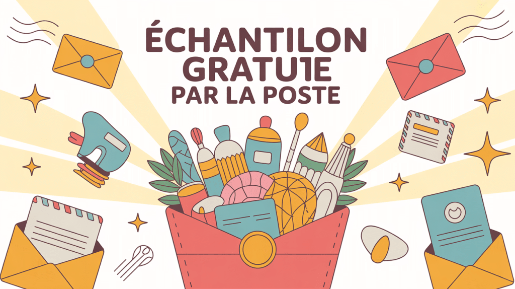 illustration échantillon gratuit par la poste boîte aux lettres