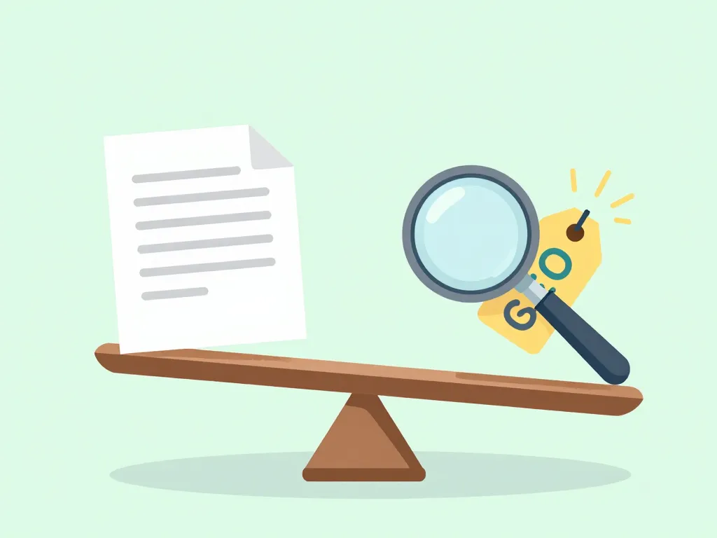 Balance précision SEO fiche produit technique