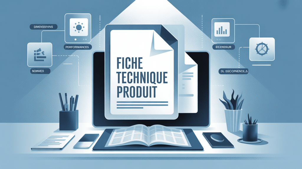 Illustration fiche technique produit sous forme digitale