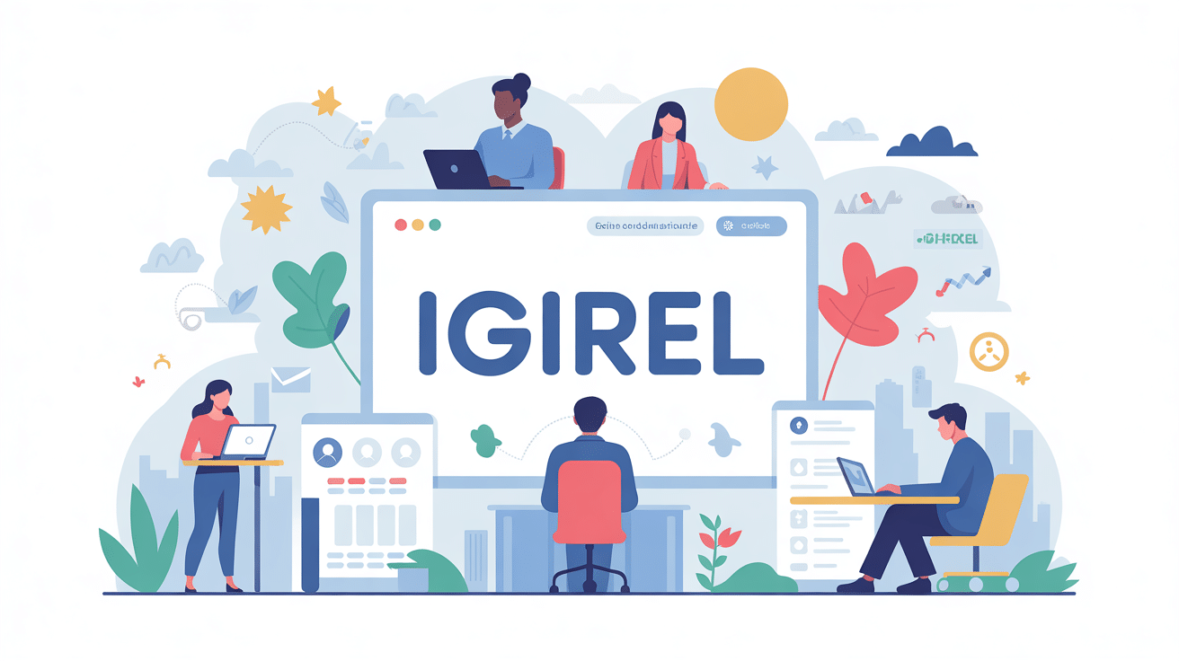 illustration épurée igirel site portail administratif