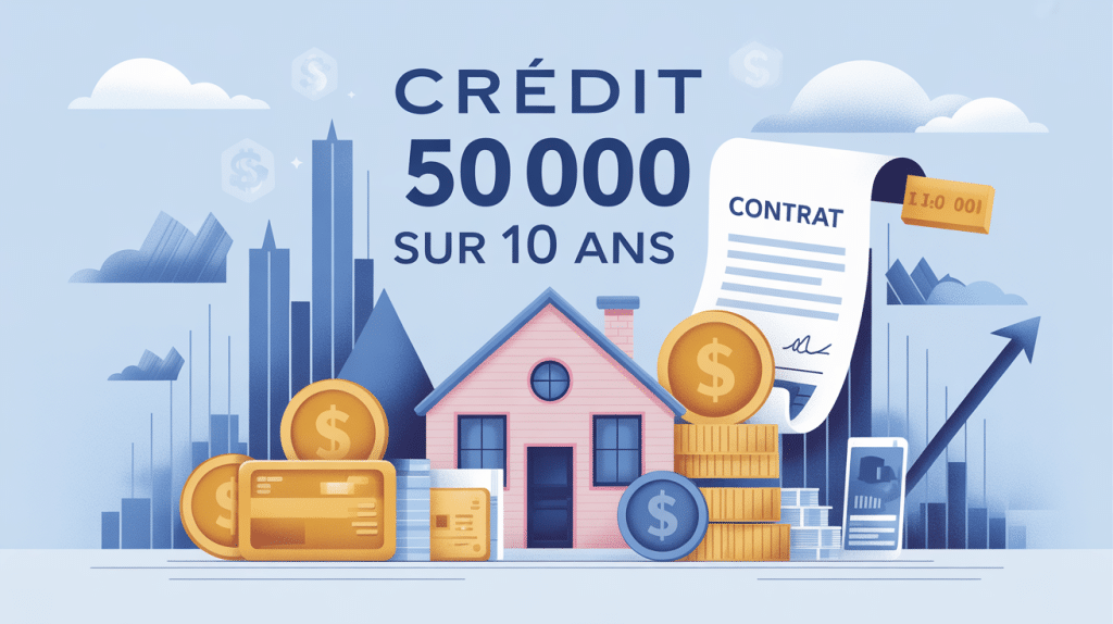 illustration moderne credit 50000 sur 10 ans