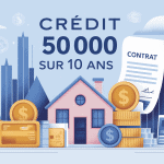 illustration moderne credit 50000 sur 10 ans
