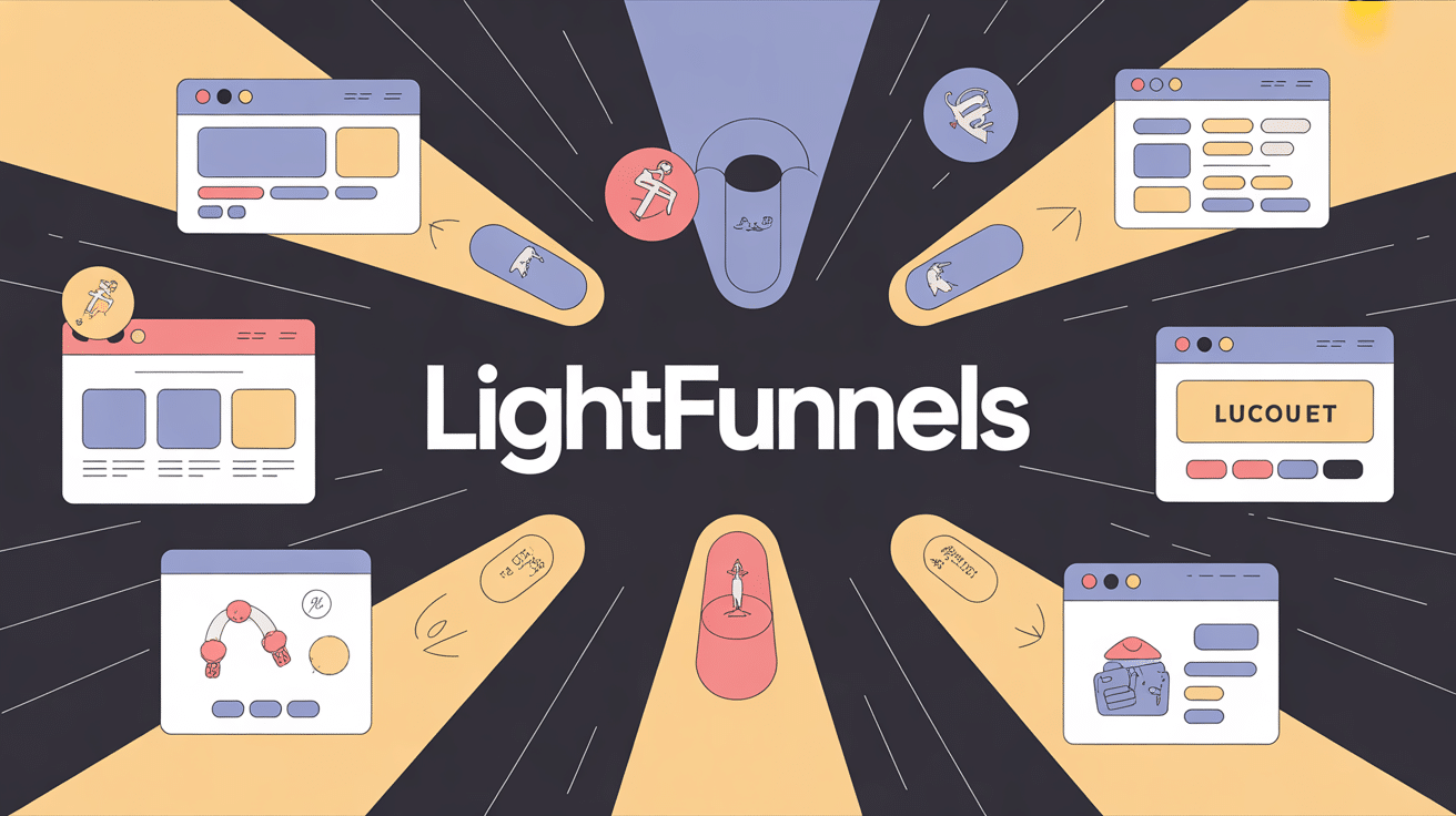 lightfunnels illustration tunnel de vente digital