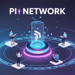 pi network news illustration réseau utilisateurs mobiles 2025