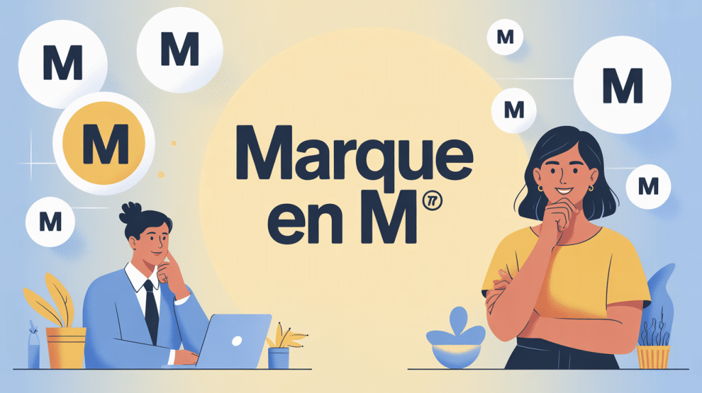 Illustration créative marque en m