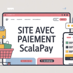 site avec paiement scalapay illustration vectorielle e-commerce
