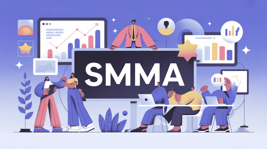 Illustration smma agence stratégie réseaux sociaux