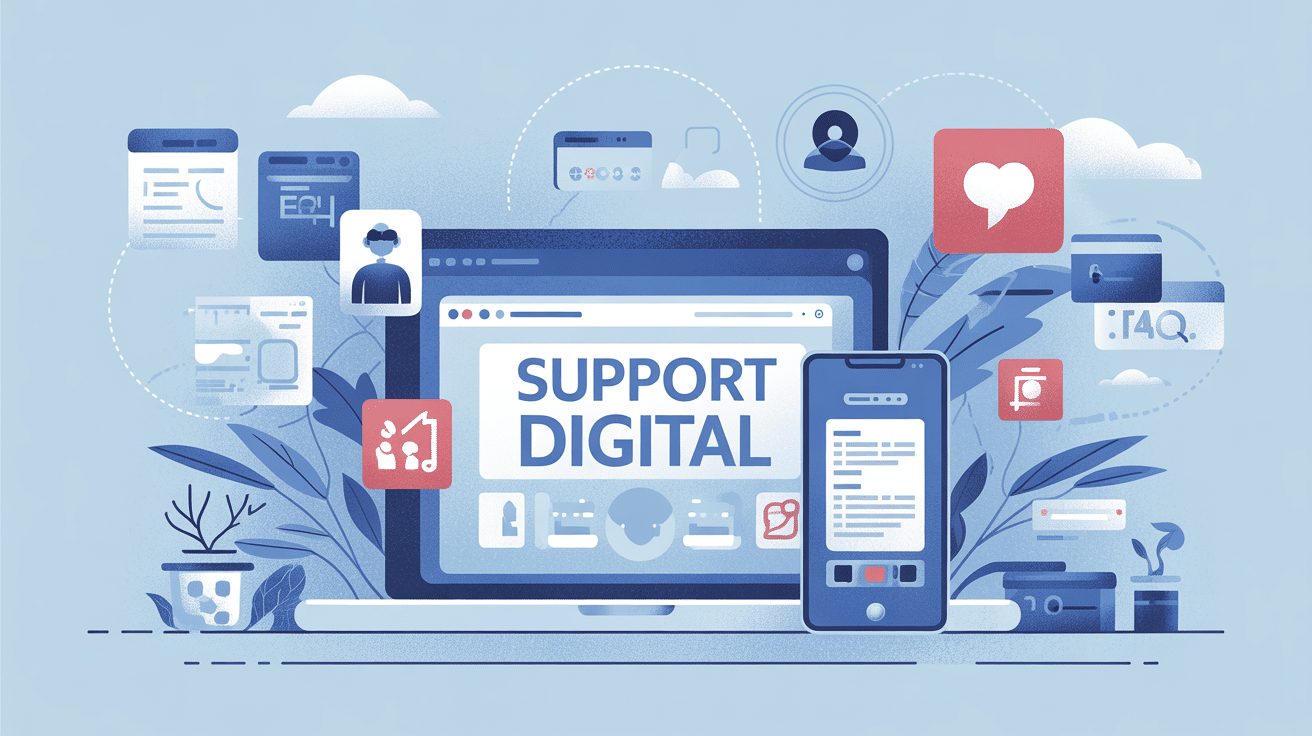 support digital ordinateur smartphone icônes connectés