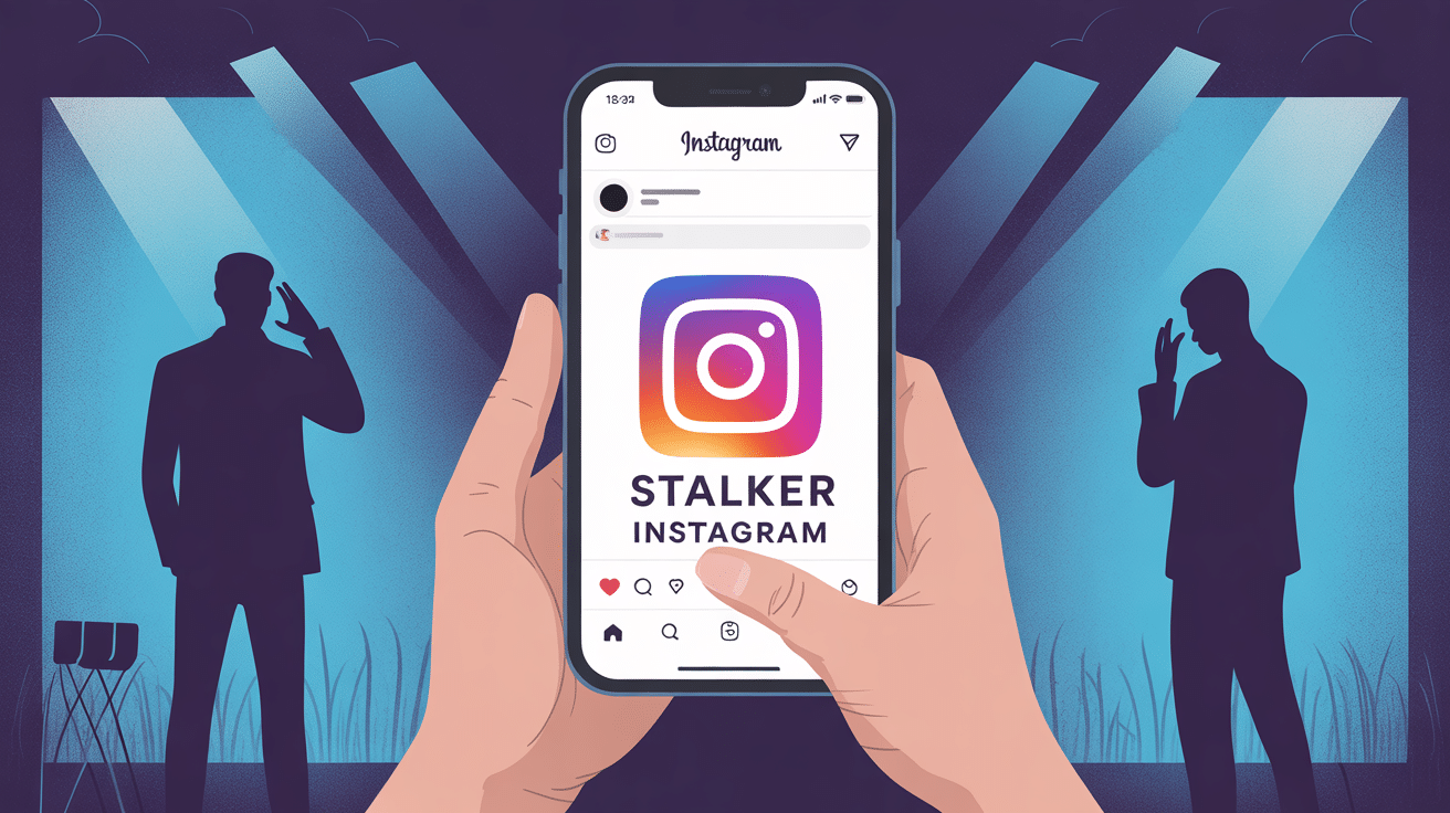 illustration surveillance stalker instagram