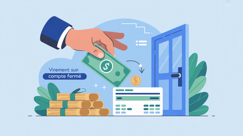 illustration virement sur un compte fermé sécurisée