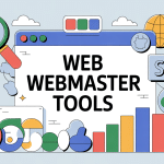 Illustration web webmaster tools dashboard SEO