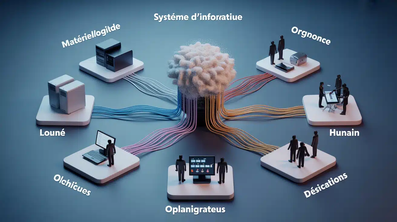 Illustration du système d'information en entreprise