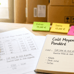 calcul cout moyen pondéré carnet et calculatrice
