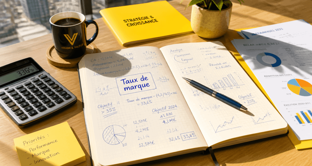 calcul du taux de marque sur bureau dirigeant