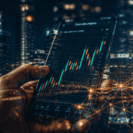 Cours des crypto sur smartphone, graphique bougies japonaises