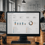 crm sur mesure équipe projet autour d'un tableau de bord