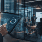 crm versus erp réunion et analyse sur tablette