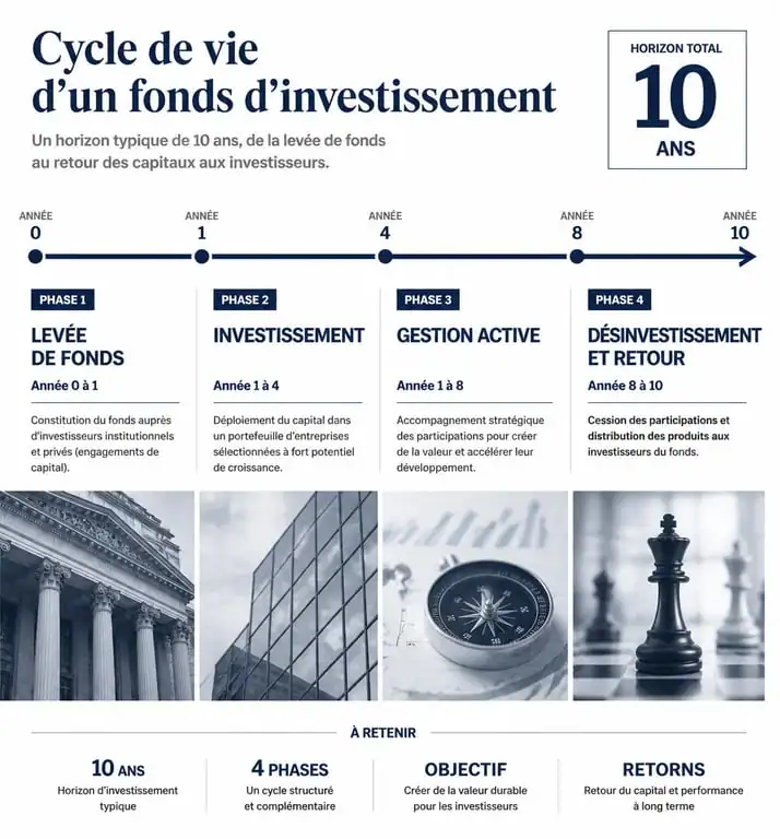Cycle de vie d'un fonds d'investissement et gestion de fonds