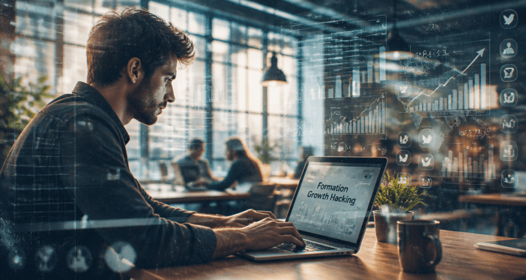 formation growth hacking professionnel ordinateur graphiques