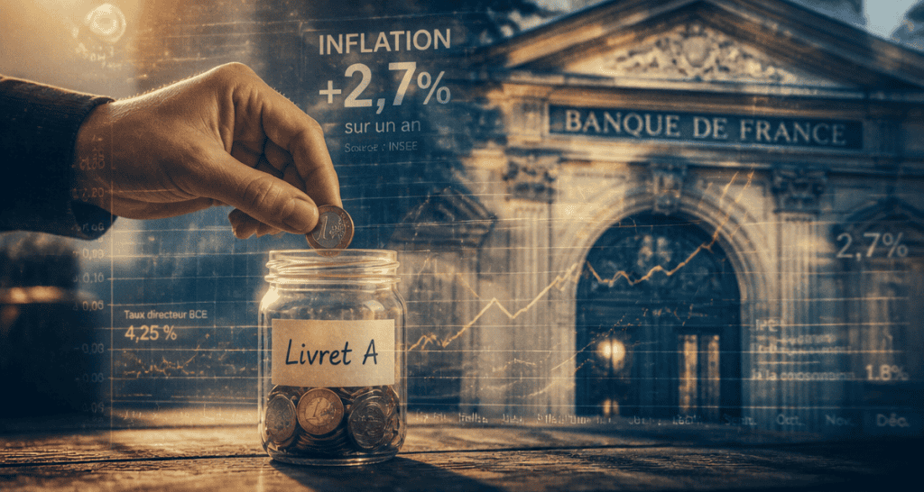 inflation livret a main pièce euro bocal