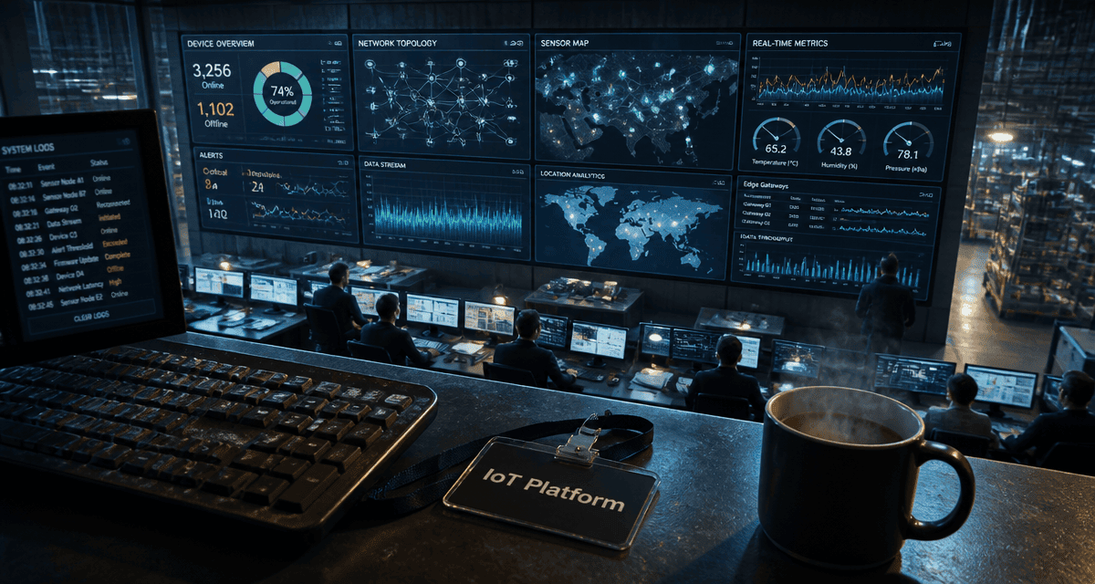 iot platform dashboards salle de contrôle