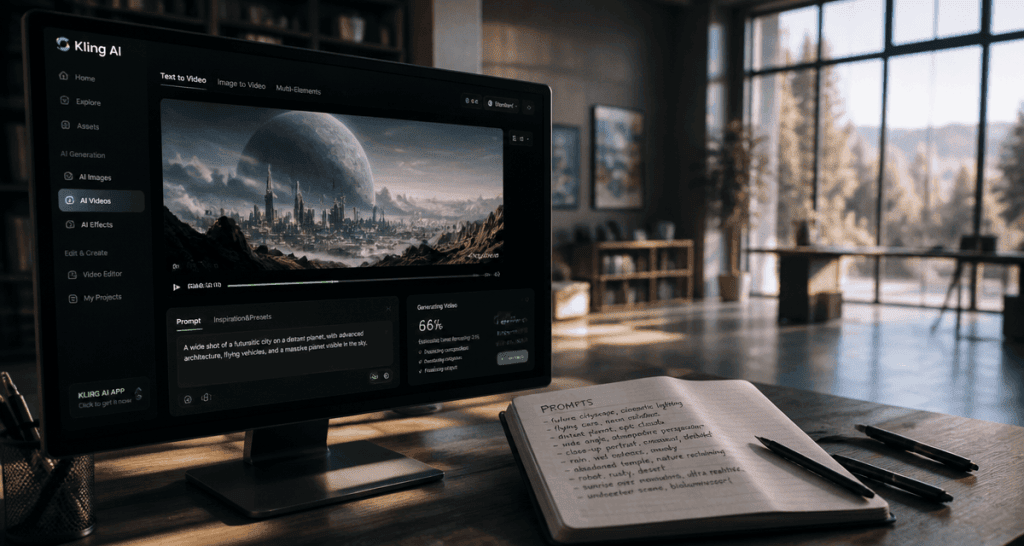 kling ai avis interface vidéo