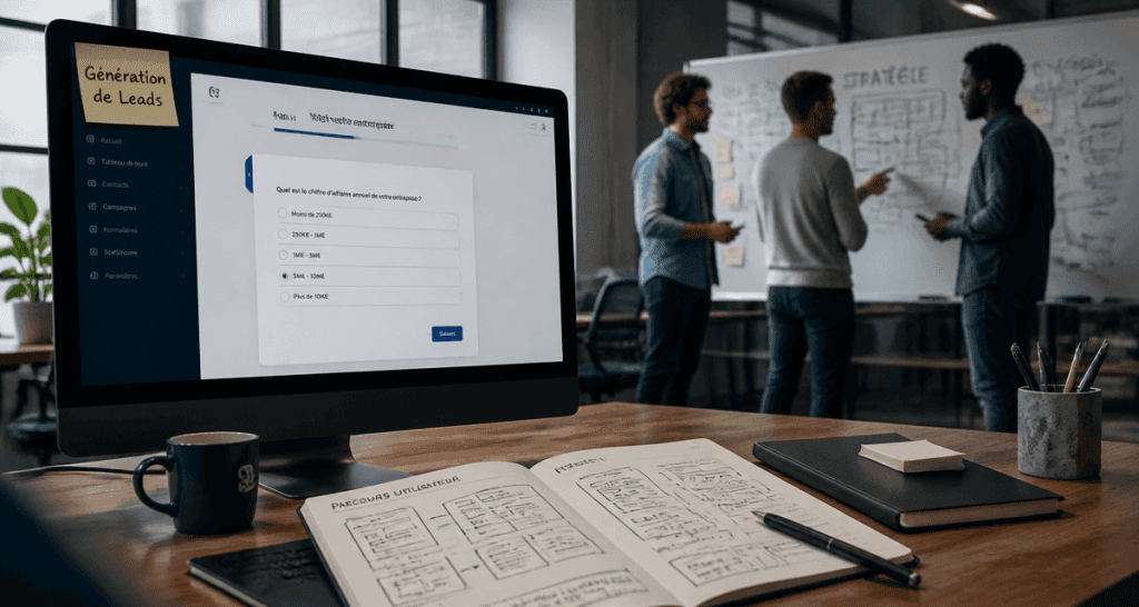 leadgen formulaire interactif en bureau moderne