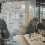 les fondamentaux du management, manager et équipe en réunion