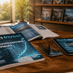 magazine high tech sur table en salon