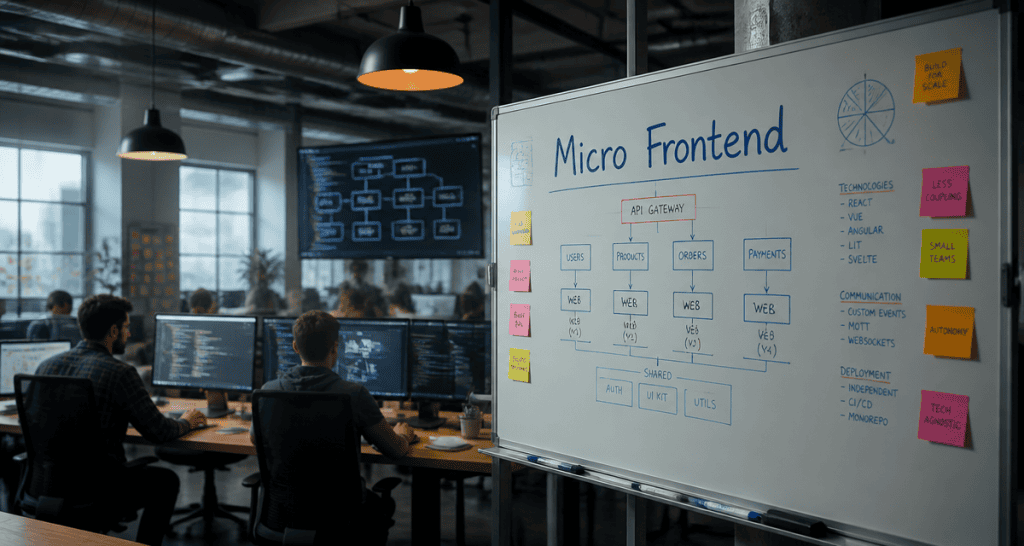Développeurs travaillant sur micro frontend