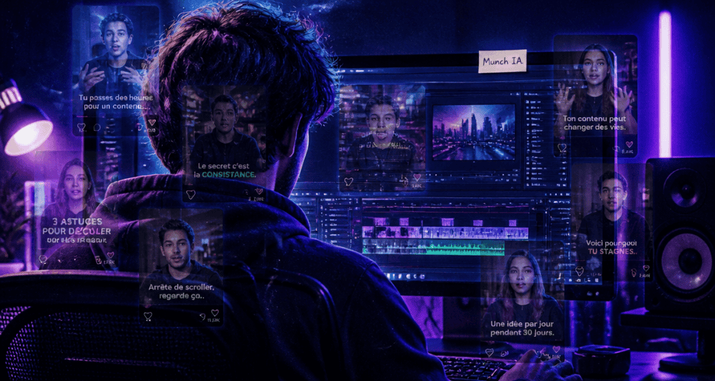 munch ia créateur montage vidéo réseaux sociaux