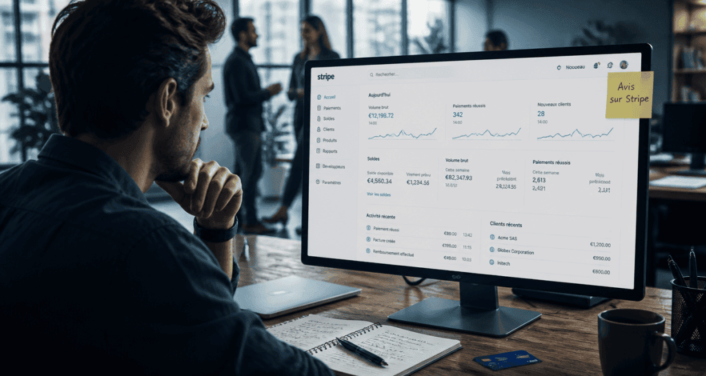 paiement stripe avis entrepreneur écran