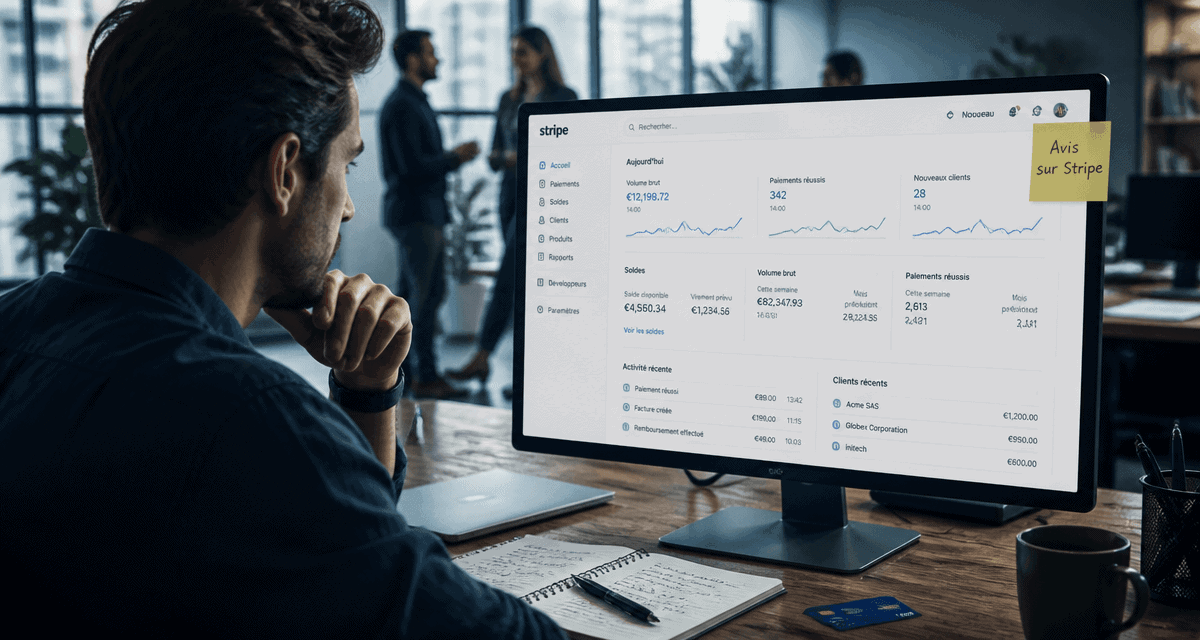 paiement stripe avis entrepreneur écran